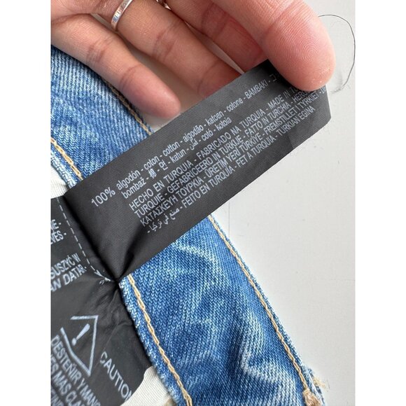 ZARA Light Medium Wash Denim High Rise Ankle Mom Jeans, Size 8/30 - Picture 11 of 12